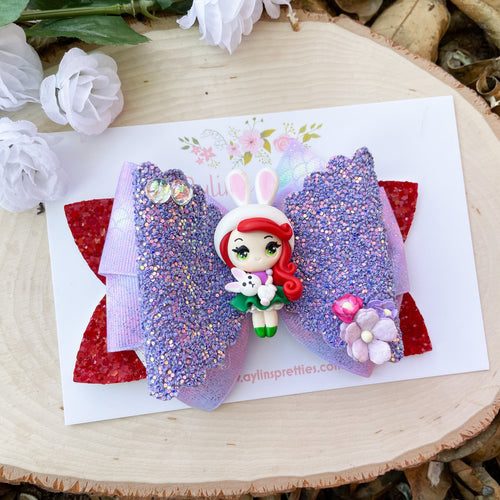 Bunny Mermaid Ribbon Bow