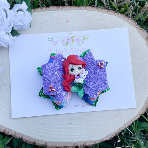 Easter Mermaid Princess Ribbon Bow