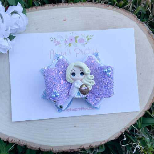 Easter White Hair Princess Ribbon Bow